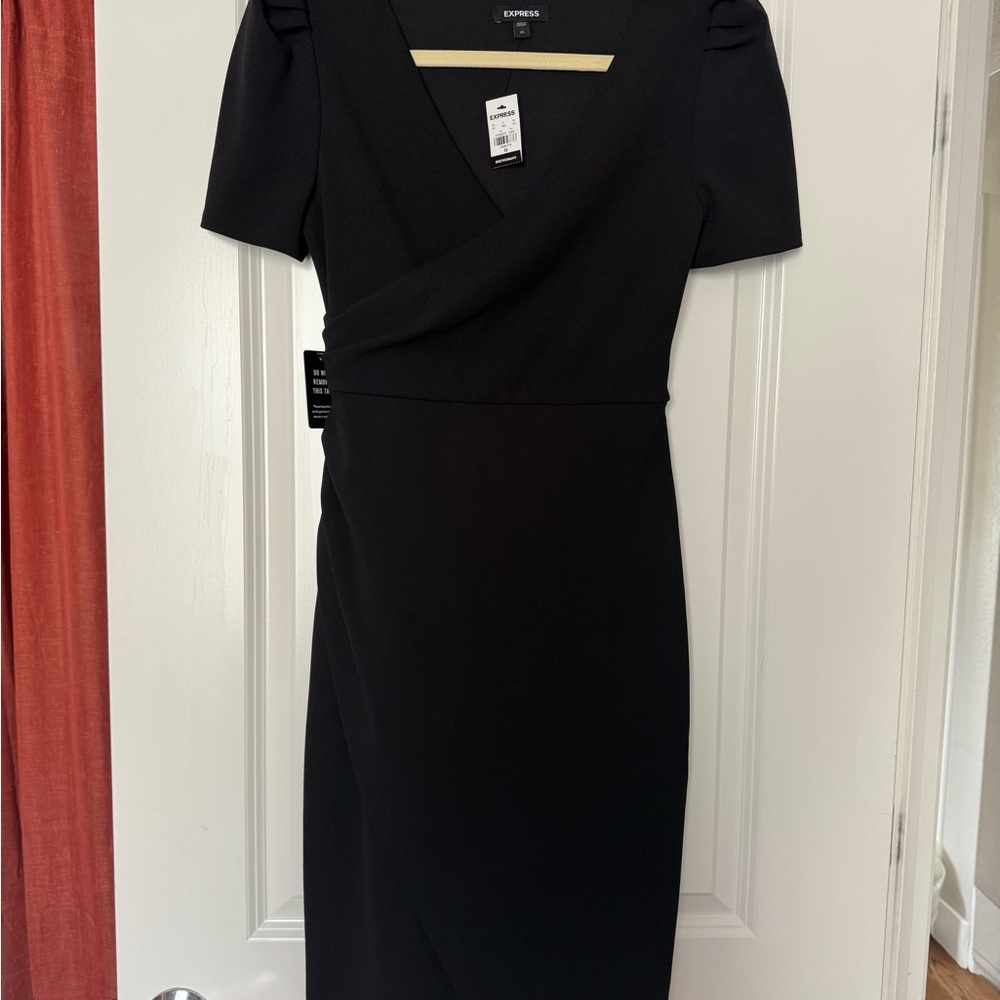 Express Elegant Black Midi Dress